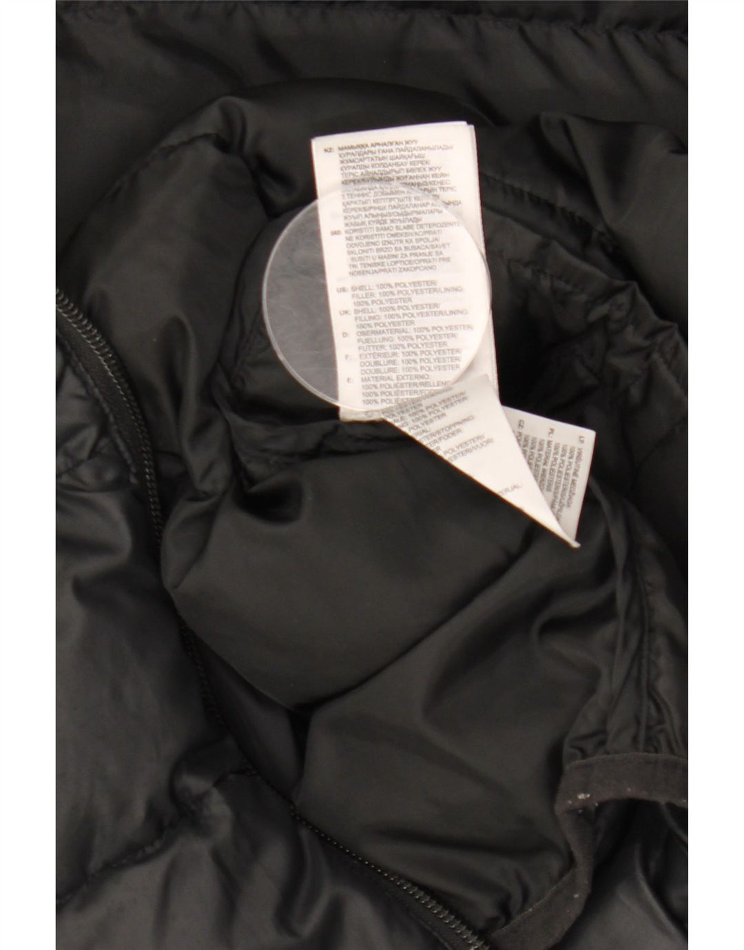 Chłopięca wyściełana kurtka z kapturem ADIDAS 9-10 lat, czarny poliester