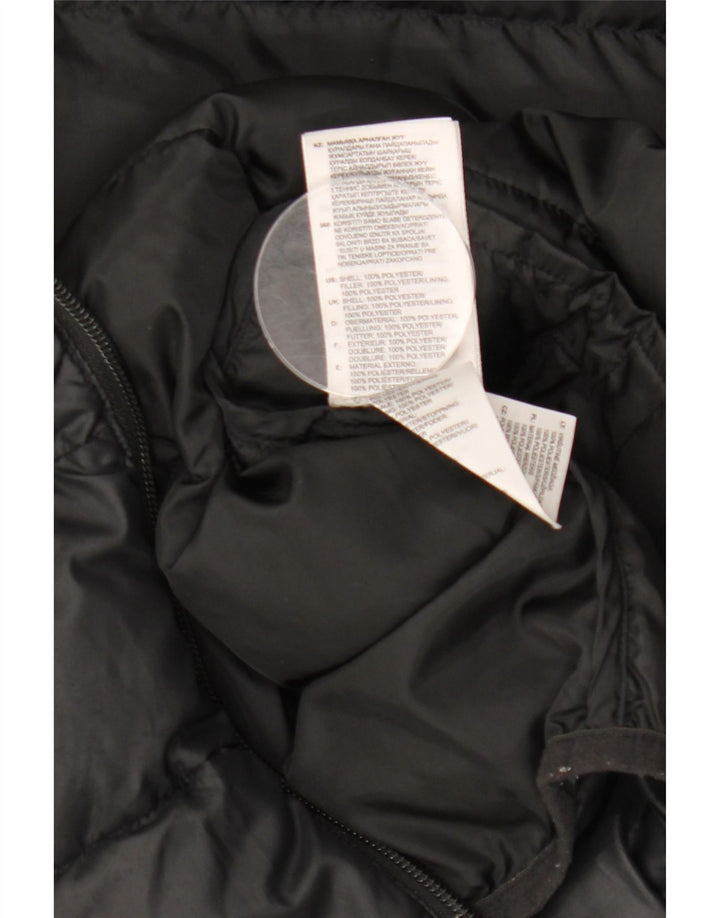 Chłopięca wyściełana kurtka z kapturem ADIDAS 9-10 lat, czarny poliester