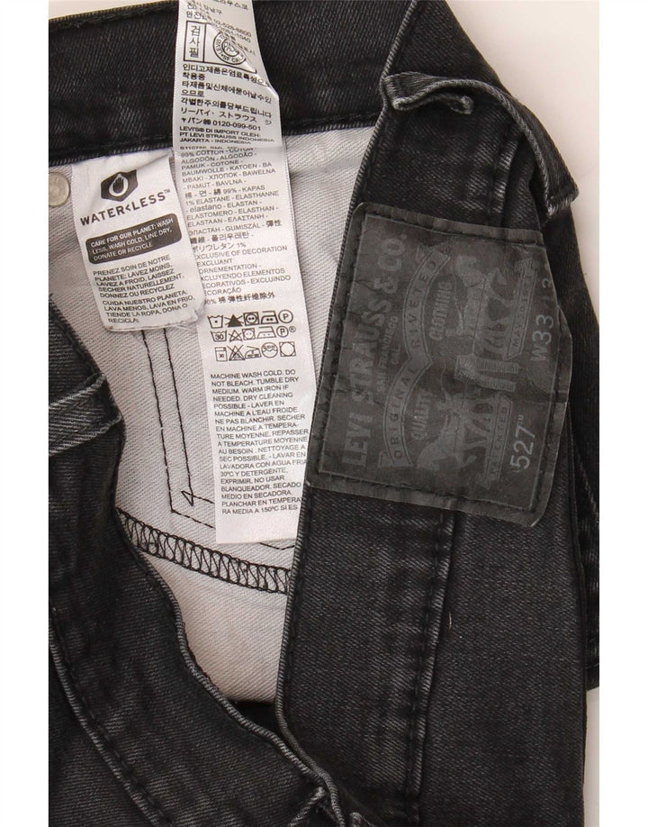 Męskie jeansy Levi's 527 Bootcut W33 L34 Czarna bawełna