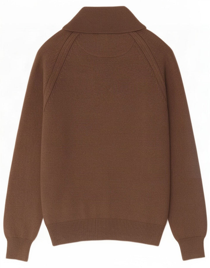 Marks & Spencer Męski sweter z guzikami w kolorze niebieskim, średni brąz