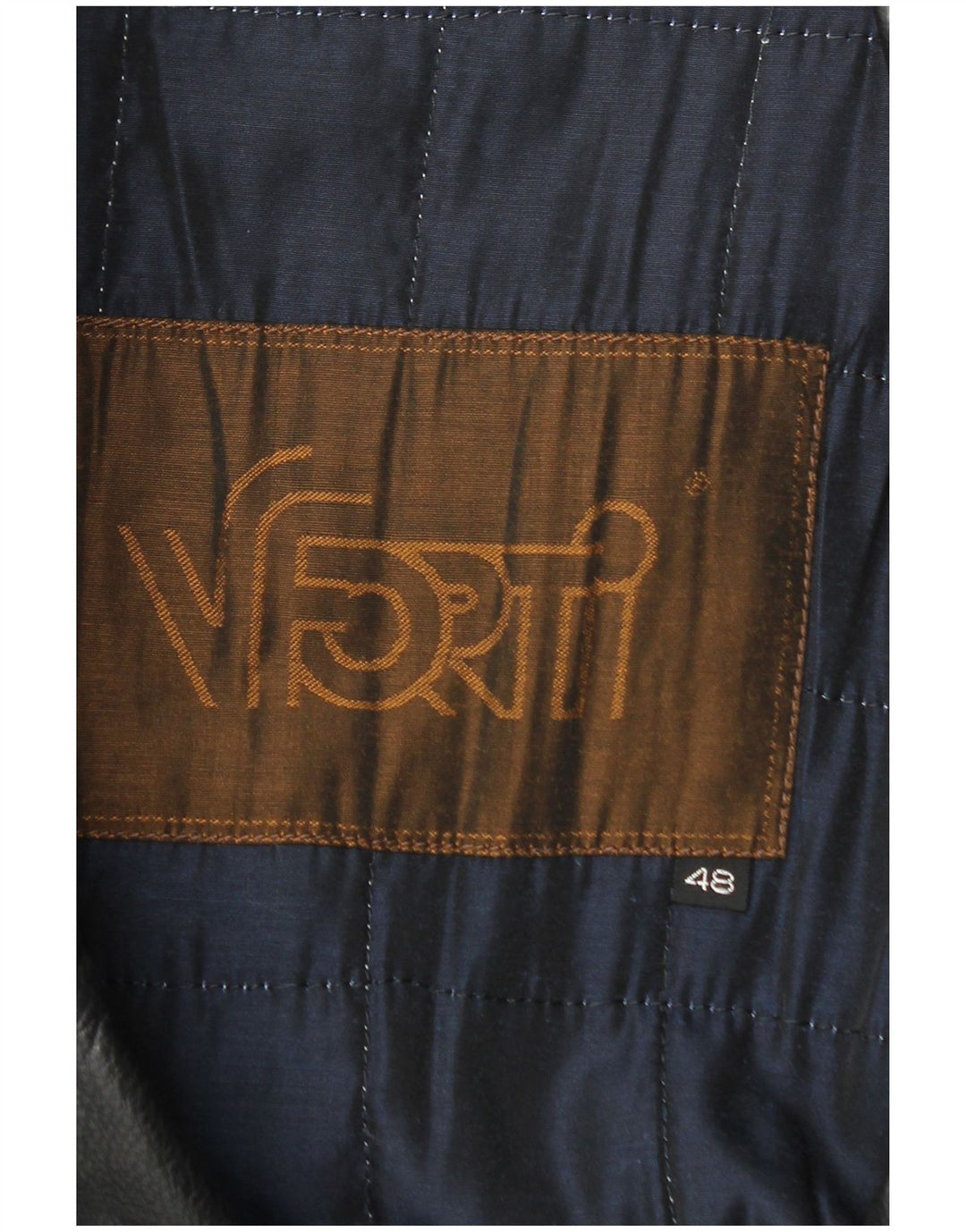 Męski płaszcz skórzany Vittorio Forti IT 48 Średni czarny