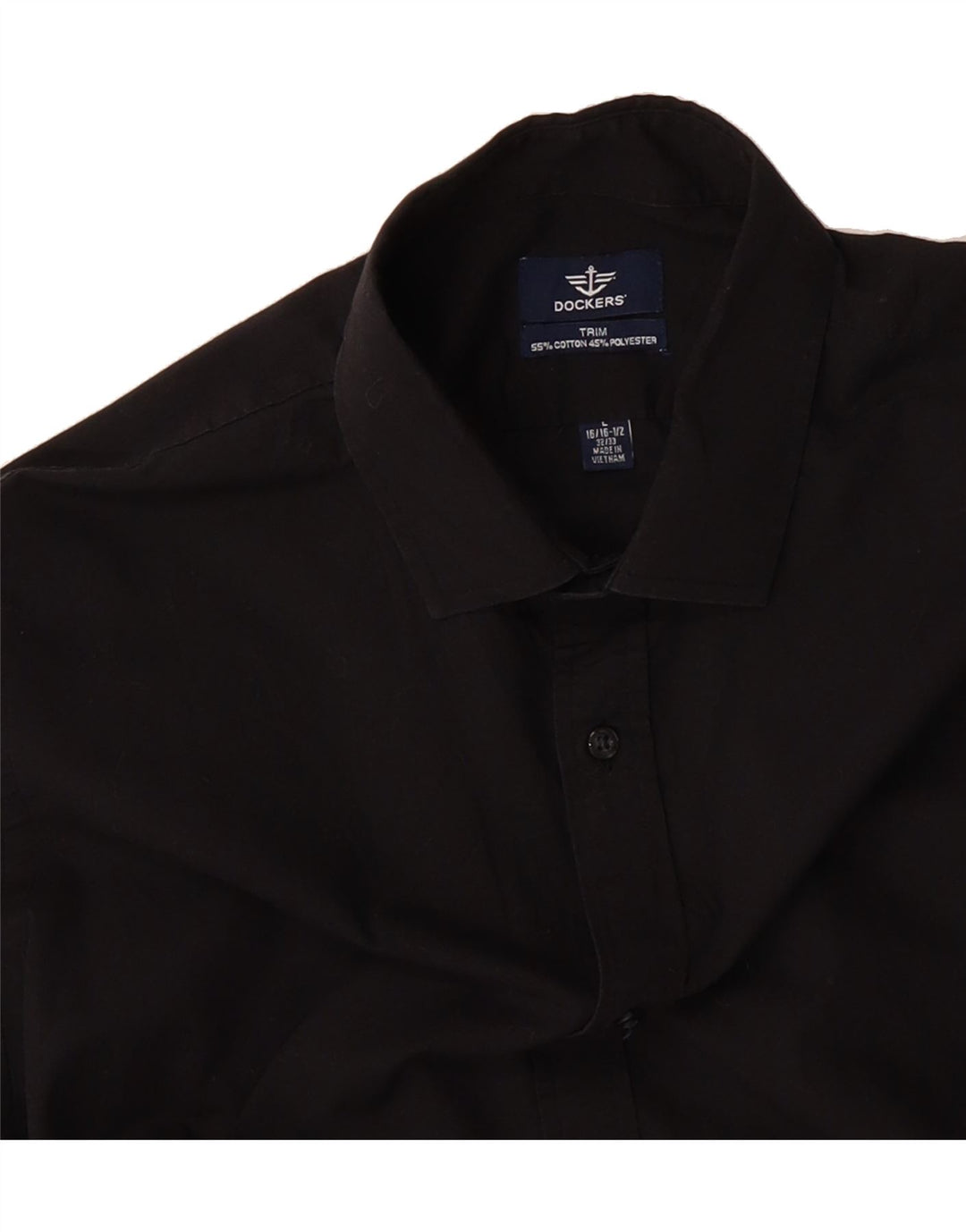 DOCKERS Mens Shirt Size 16 1/2 Large Black Vintage Dockers and Second-Hand Dockers from Messina Hembry 