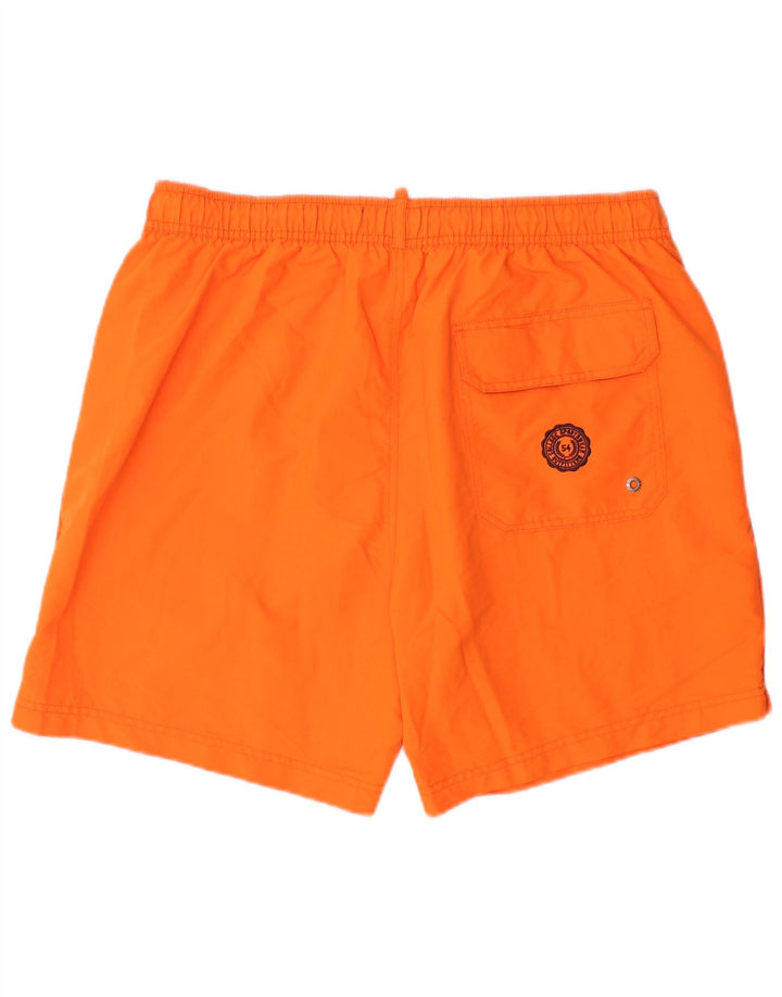 Męskie spodenki kąpielowe Superdry Graphic, duże, pomarańczowe, poliester