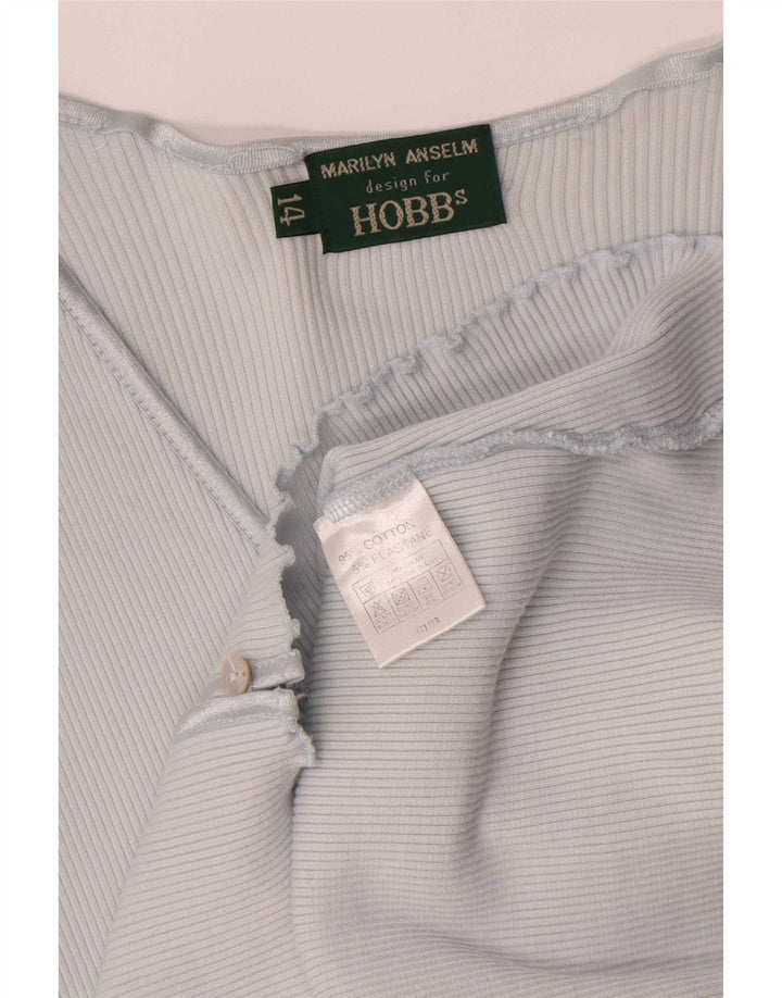 Damski sweter rozpinany Hobbs, UK 14, średni niebieski, bawełniany