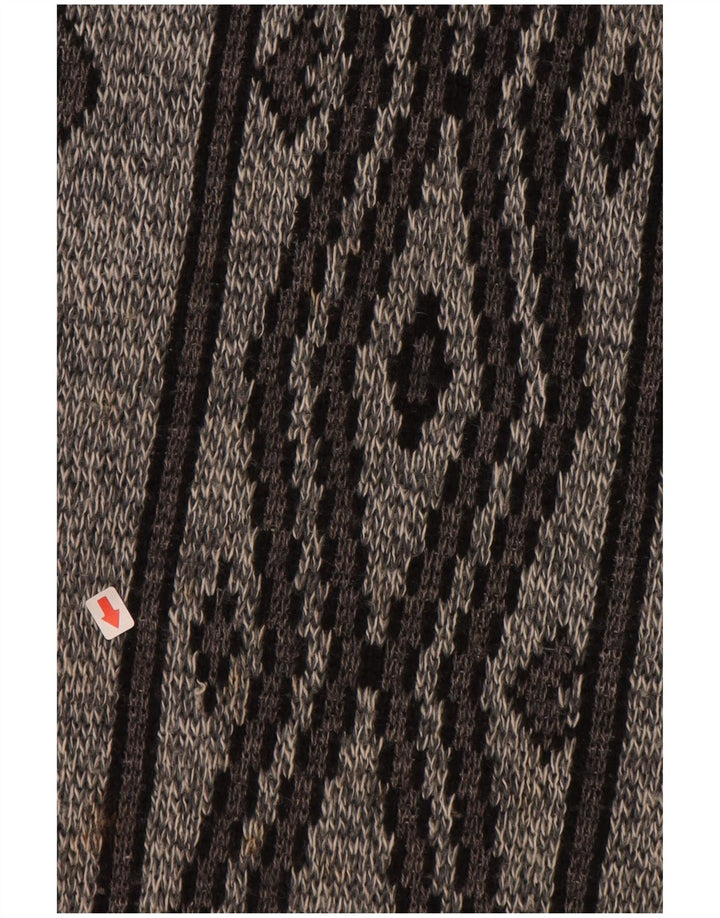 ANGELO LITRICO Męski sweter z okrągłym dekoltem IT 52/54 Duży szary geometryczny