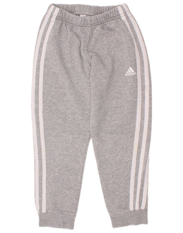 Adidas Chłopięce Spodnie Dresowe Joggery 6-7 Lat Szare Nakrapiane Bawełny