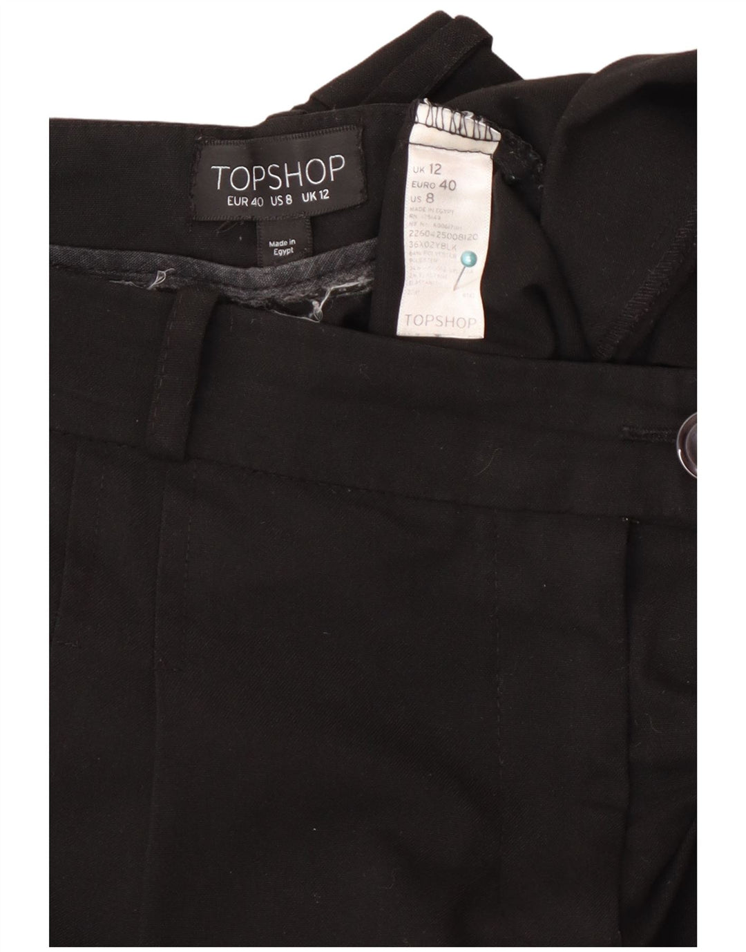 Damskie, zwężane spodnie Zara EU 40 Medium W30 L25 Czarny poliester