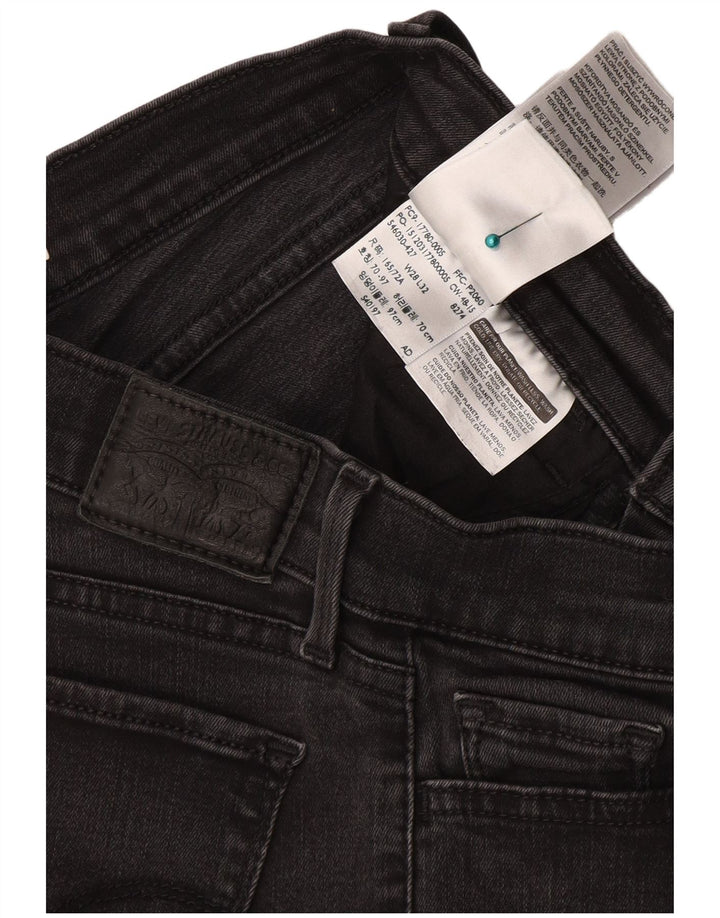 Damskie jeansy LEVI'S 710 Super Skinny W28 L32 Szara bawełna