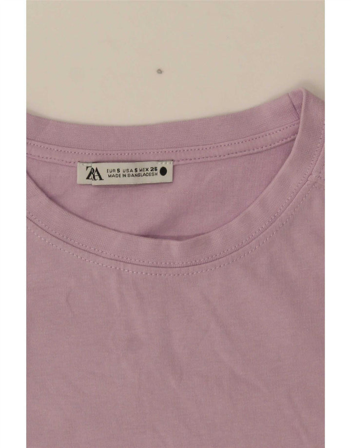 T-shirt damski Zara Top UK 10, mały fiolet