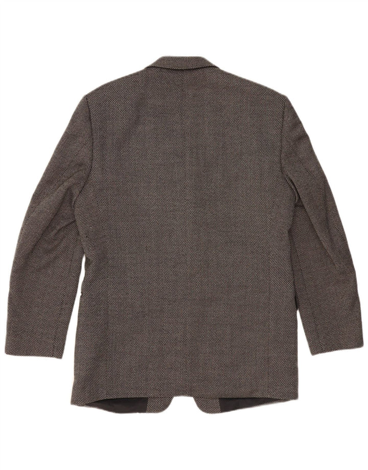 REDGREEN Męska marynarka zapinana na 3 guziki EU 50, duża, szara, wełniana w cętki