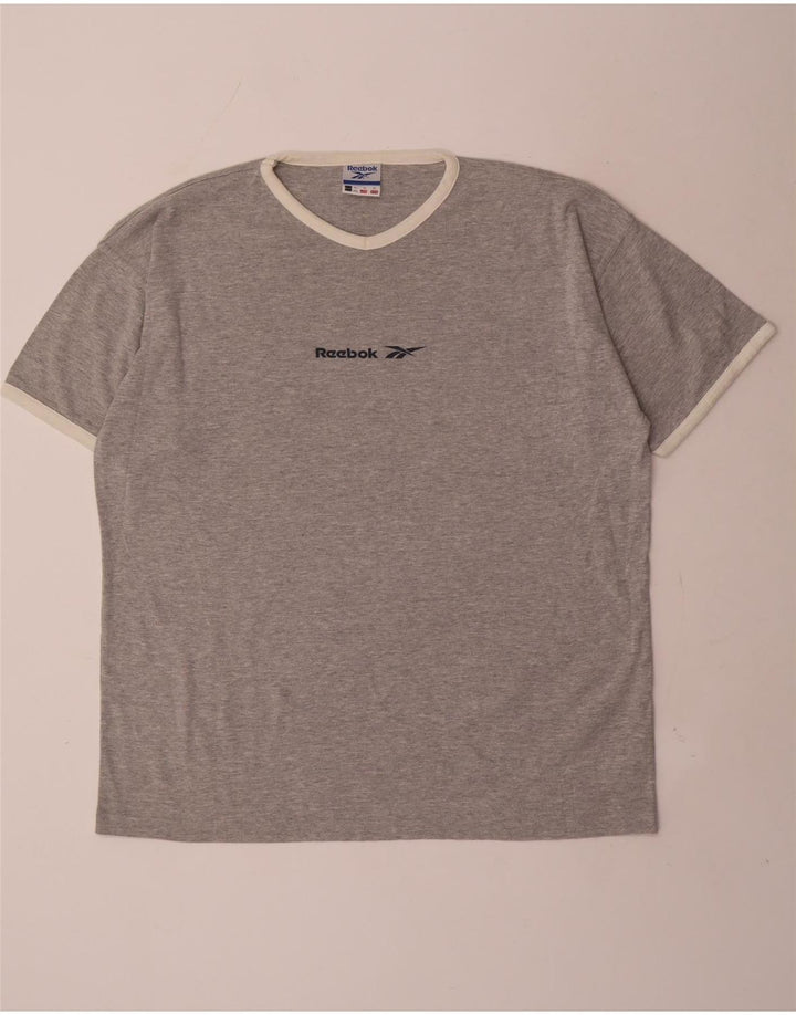 T-shirt męski Reebok Top XL, szary, bawełniany