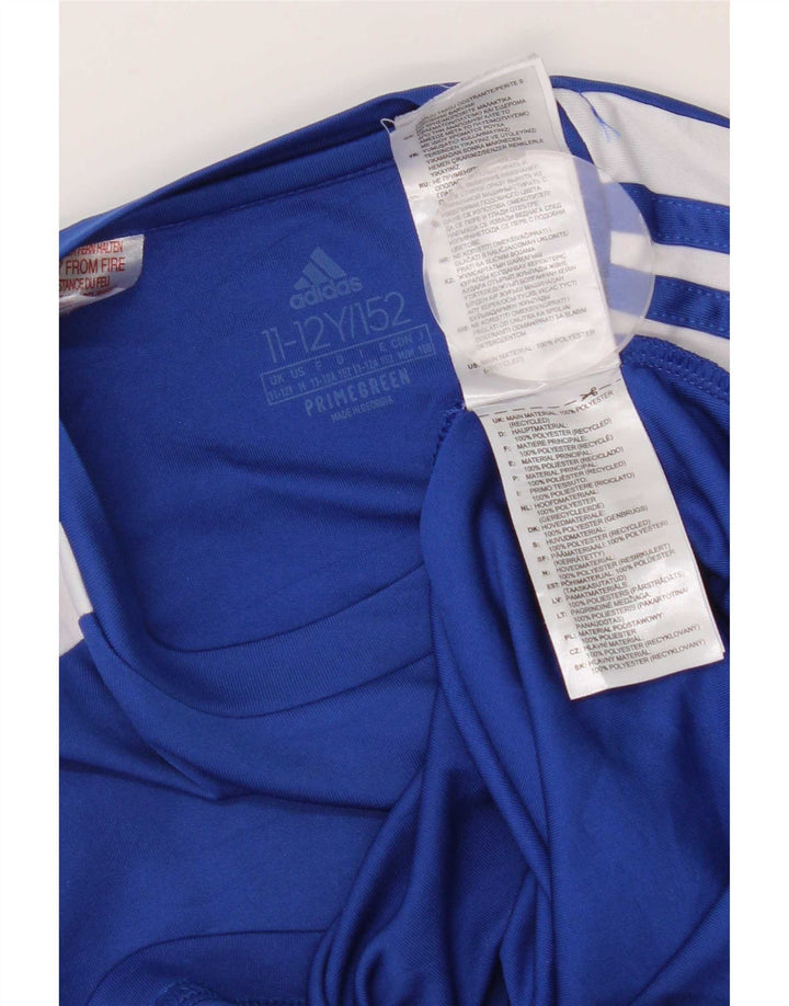 Chłopięca koszulka Adidas Aeroready Top 11-12 lat, niebieska, poliestrowa