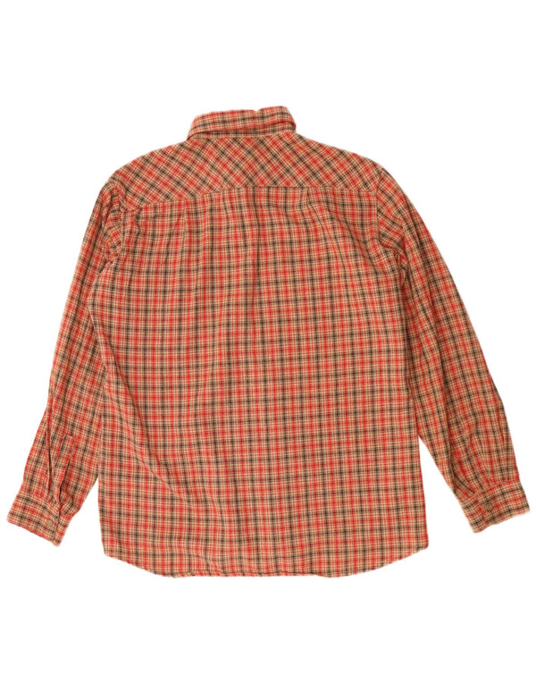 Męska koszula flanelowa Ivy Oxford w średnią czerwoną kratkę