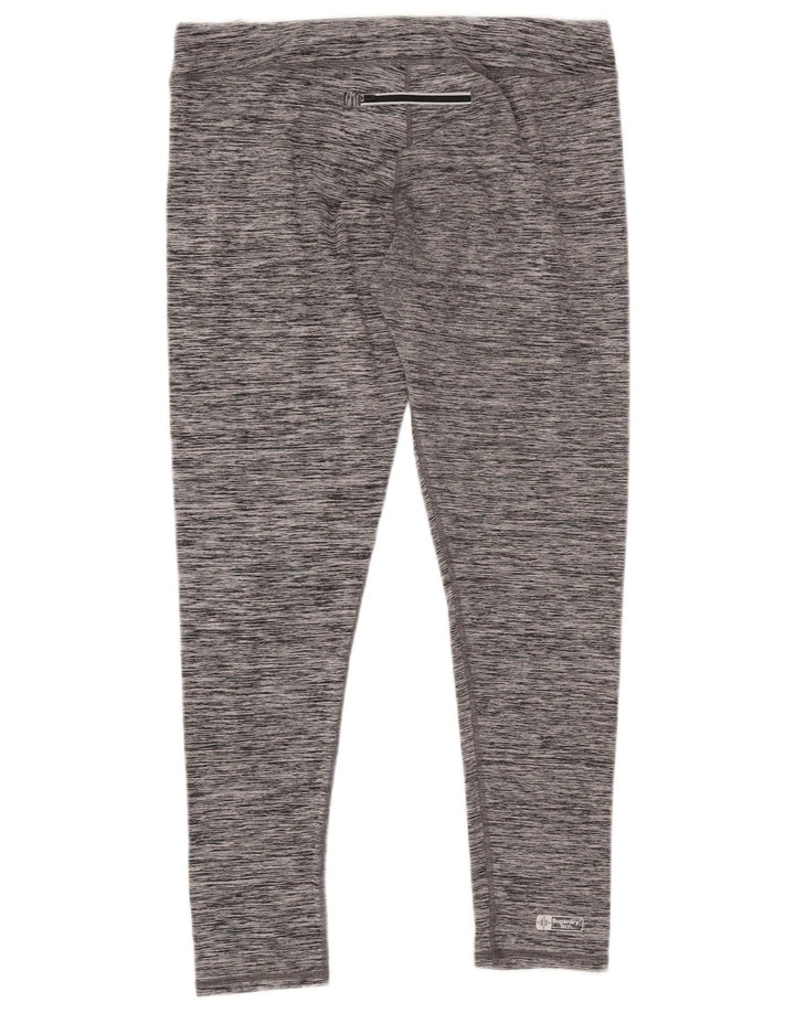 Damskie legginsy SUPERDRY z grafiką UK 14, duże, szare, nakrapiane, poliestrowe