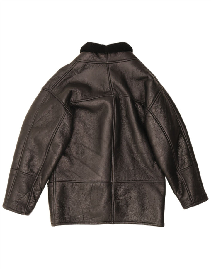 Vintage męska kurtka Shearling IT 50 Large Black Shearling