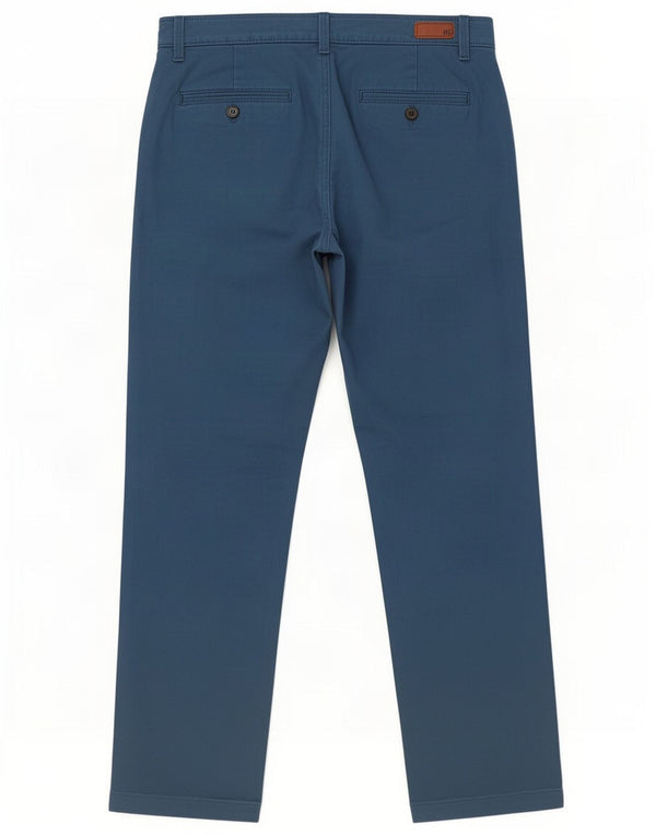 Marks & Spencer Męskie proste spodnie Chino W32 L31 Niebieskie bawełniane