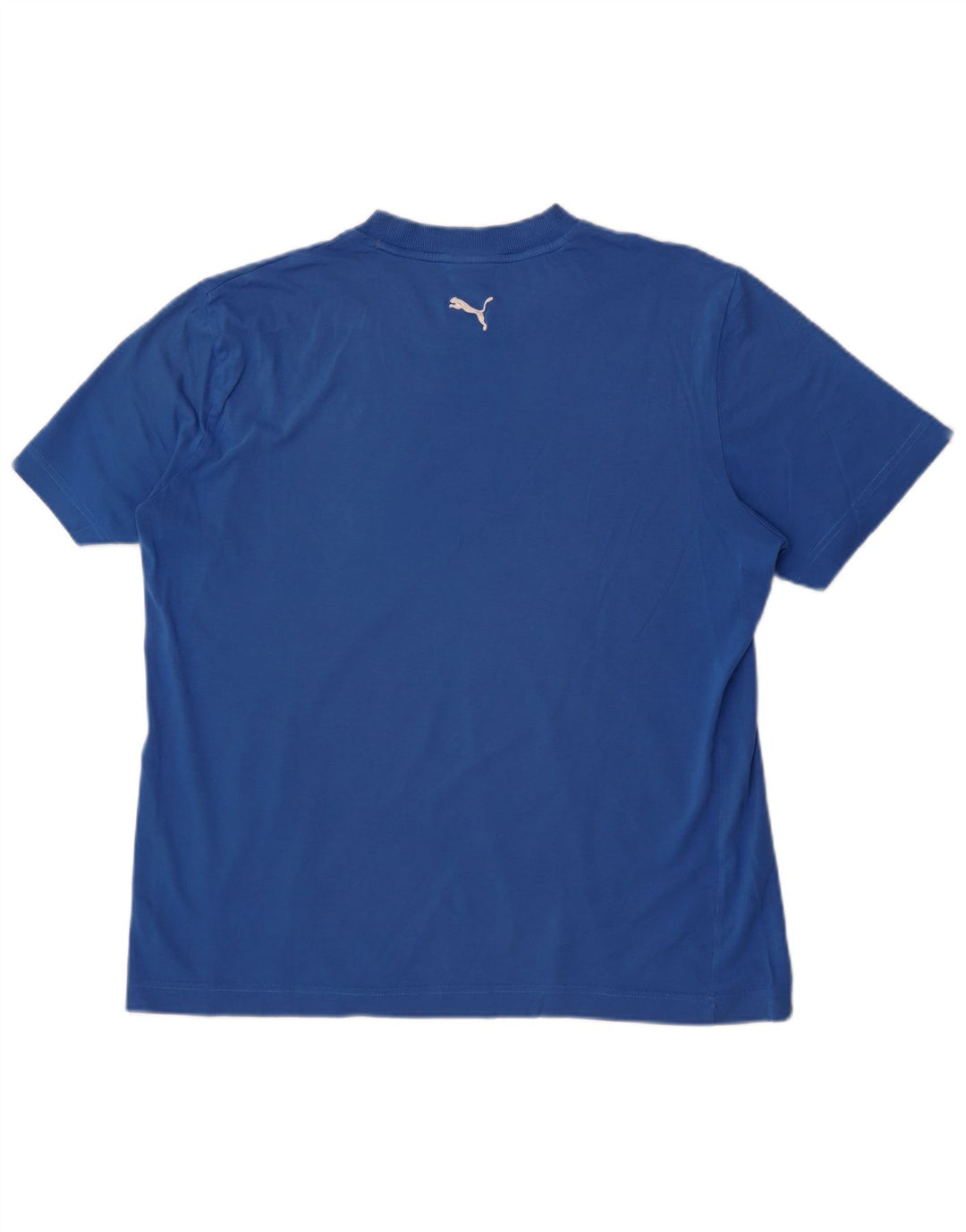 Męski T-shirt Puma z grafiką, duży, niebieski, bawełniany