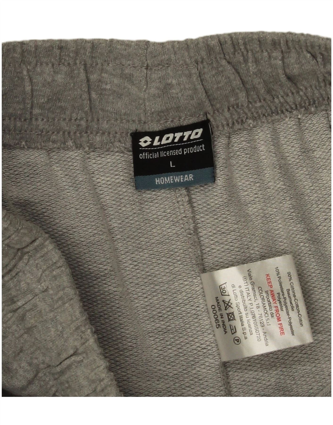 Męskie spodenki sportowe Lotto, duże, szare, bawełniane w plamki