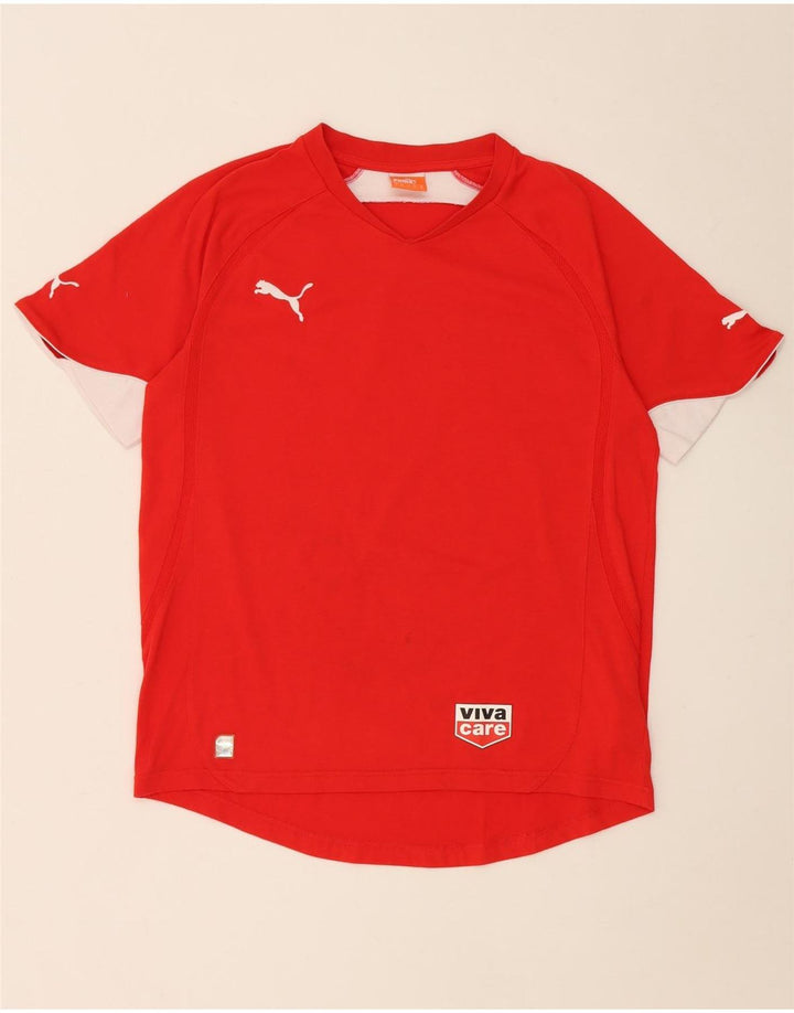 T-shirt męski Puma Top, poliester w kolorze średniej czerwieni