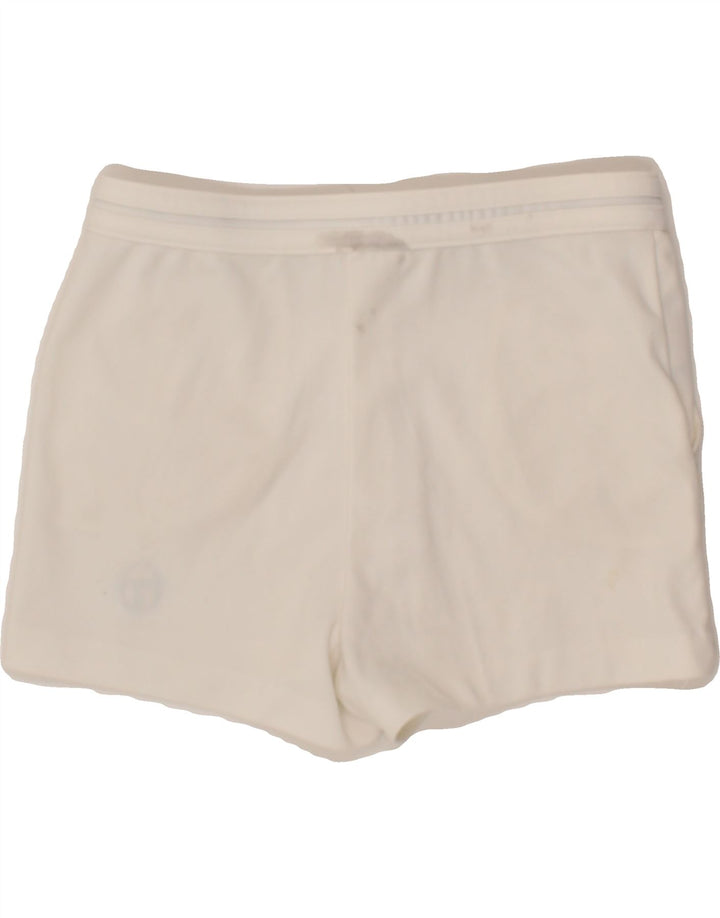 SERGIO TACCHINI Womens Sport Shorts IT 46 Large  White Polyester Vintage Sergio Tacchini and Second-Hand Sergio Tacchini from Messina Hembry 