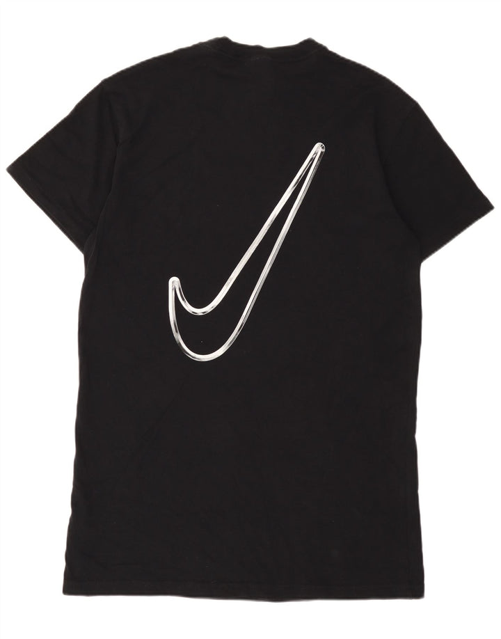 Męski T-shirt Nike Swoosh Graphic Top, średni czarny, bawełniany