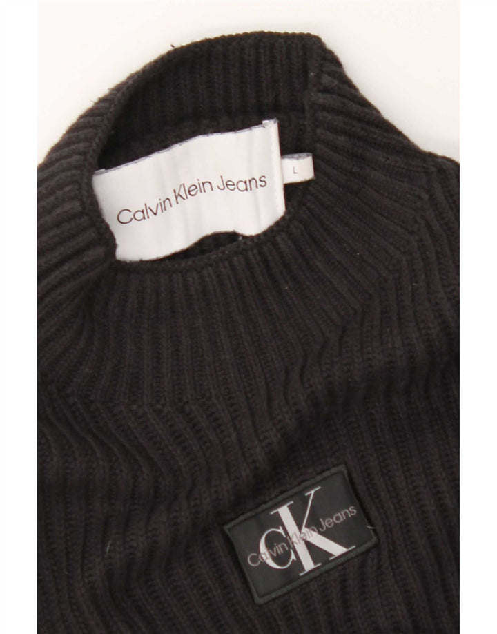 Męski sweter z golfem Calvin Klein Jeans, duży, czarny