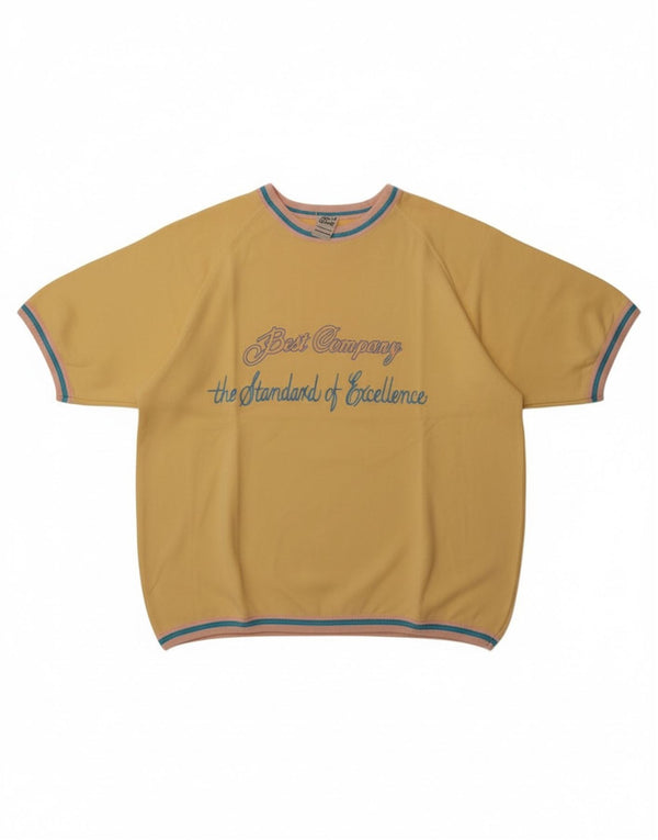 Damska koszulka z grafiką Best Company Top UK 18 XL, żółta bawełna