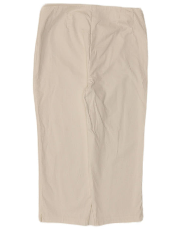 Spodnie damskie Capri Marks & Spencer UK 10 Small W28 L20 Biała bawełna