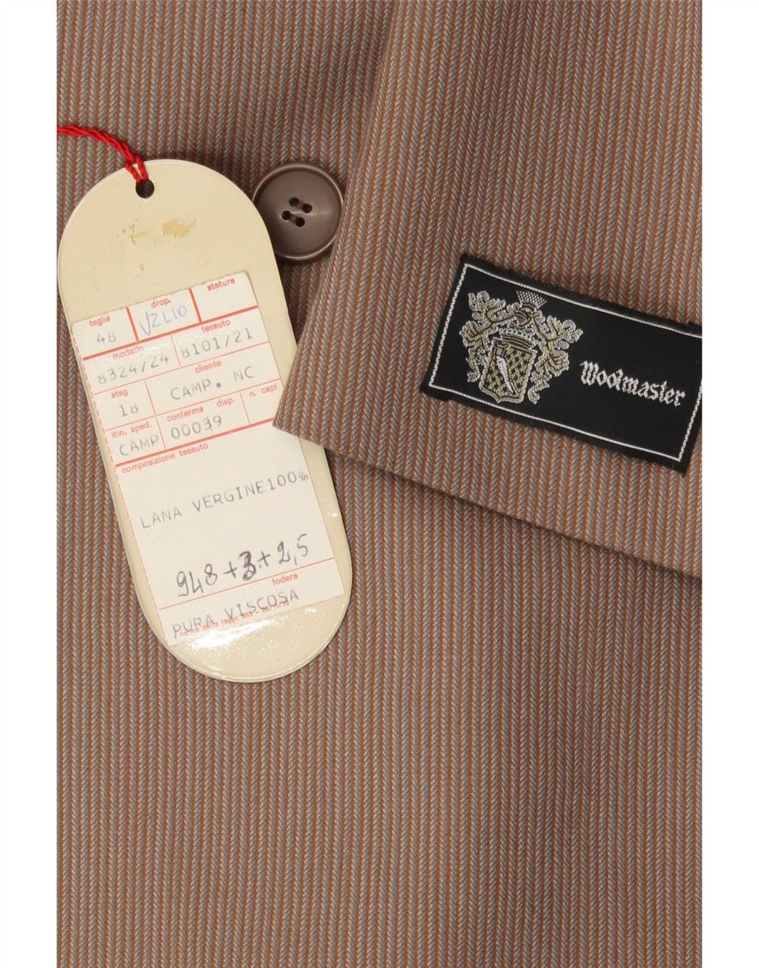 Dwuczęściowy garnitur męski w stylu vintage IT 48 Medium W30 L32 Brązowy w prążki
