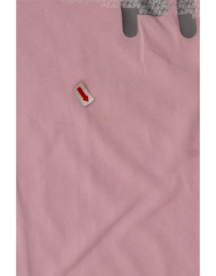 Damska koszulka FILA Crop Graphic Top UK 10 Small Pink