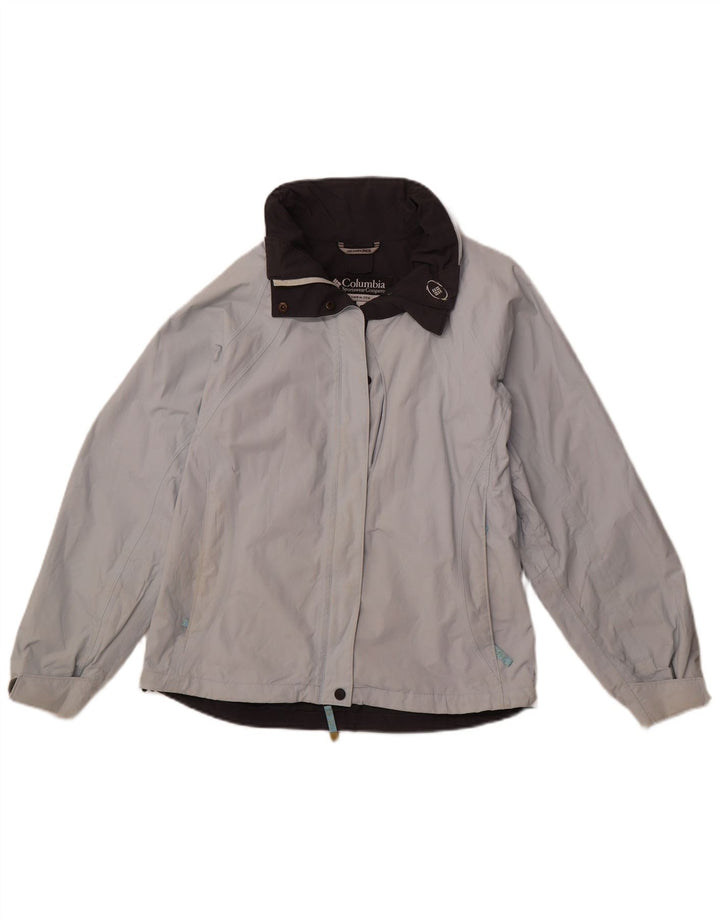 Damska kurtka wiatrówka z kapturem COLUMBIA UK 14 Średni niebieski nylon sportowy