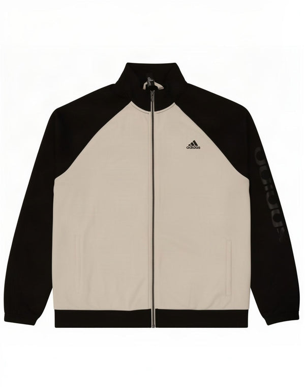 Adidas Męska bluza dresowa UK 48/50 XL Czarny poliester z blokami kolorów