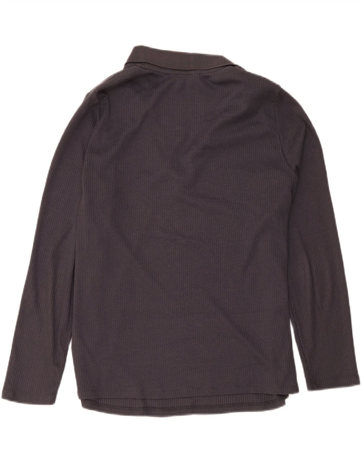 Damska koszulka polo Marks & Spencer z długim rękawem UK 20 2XL, szary poliester