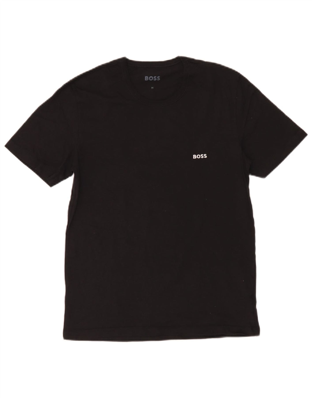 T-shirt męski Hugo Boss, średni czarny, bawełniany