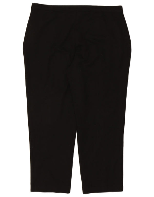 Spodnie damskie Marks & Spencer, proste, przycięte, UK 18 XL W38 L25, czarne
