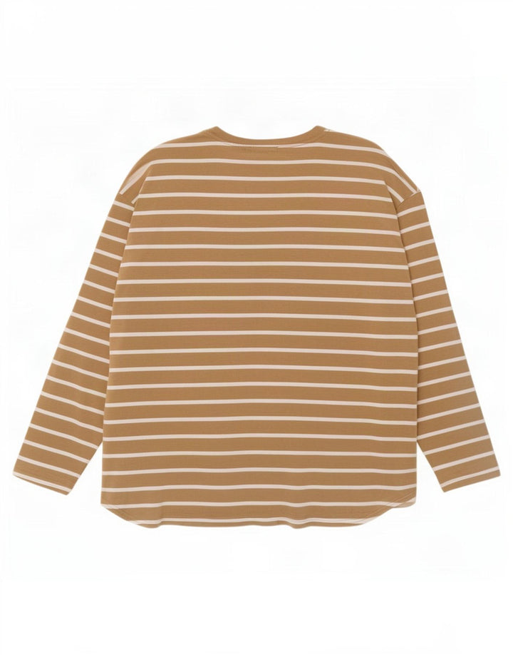 Damski top oversize Gap z długim rękawem UK 20 2XL w kolorze beżowym w paski