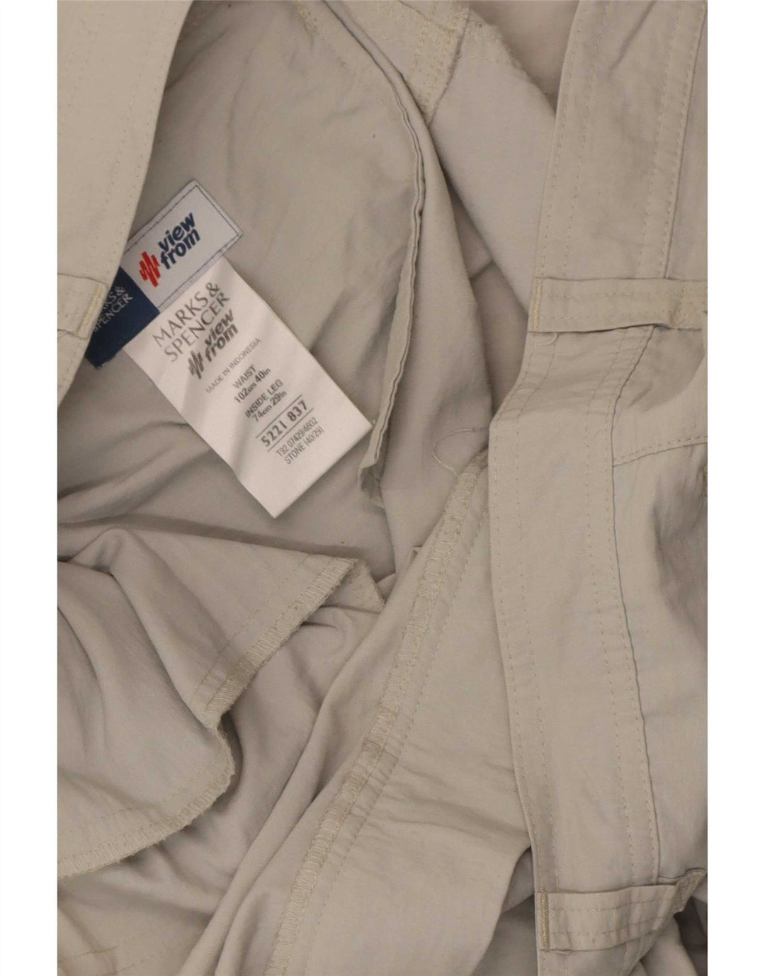 Damskie spodnie cargo Marks & Spencer W40 L29 Szary poliamid
