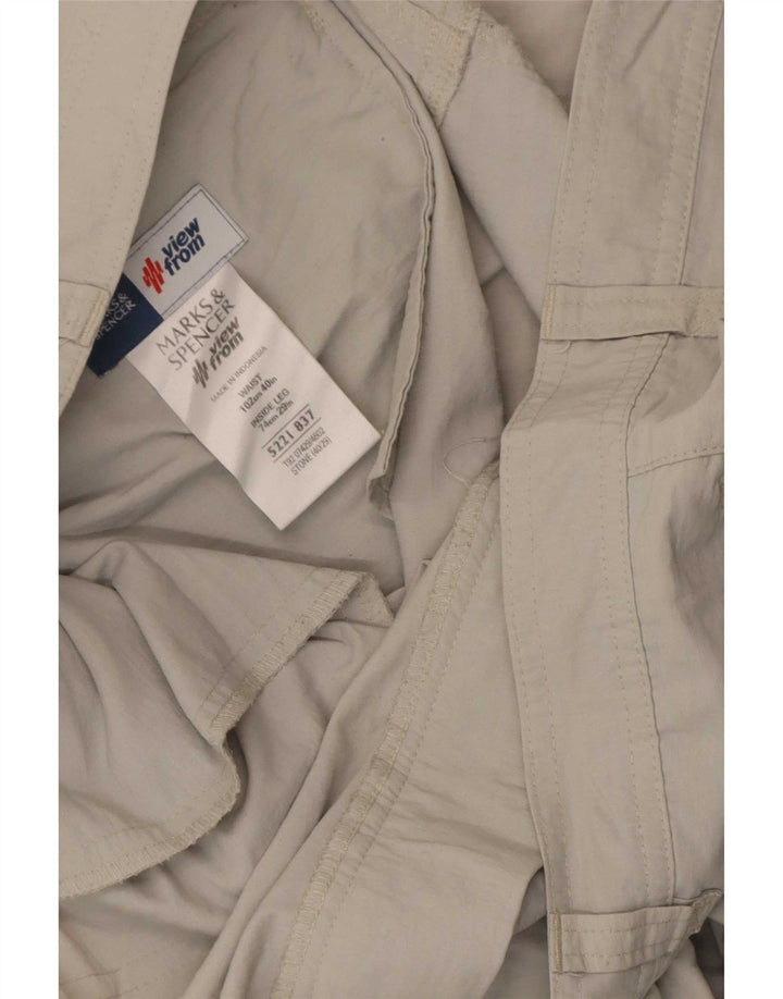 Damskie spodnie cargo Marks & Spencer W40 L29 Szary poliamid