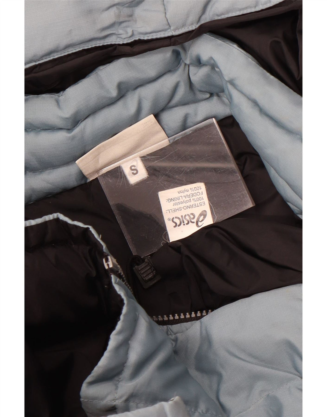 Męska wyściełana kurtka z kapturem Asics UK 36 Mały niebieski poliester