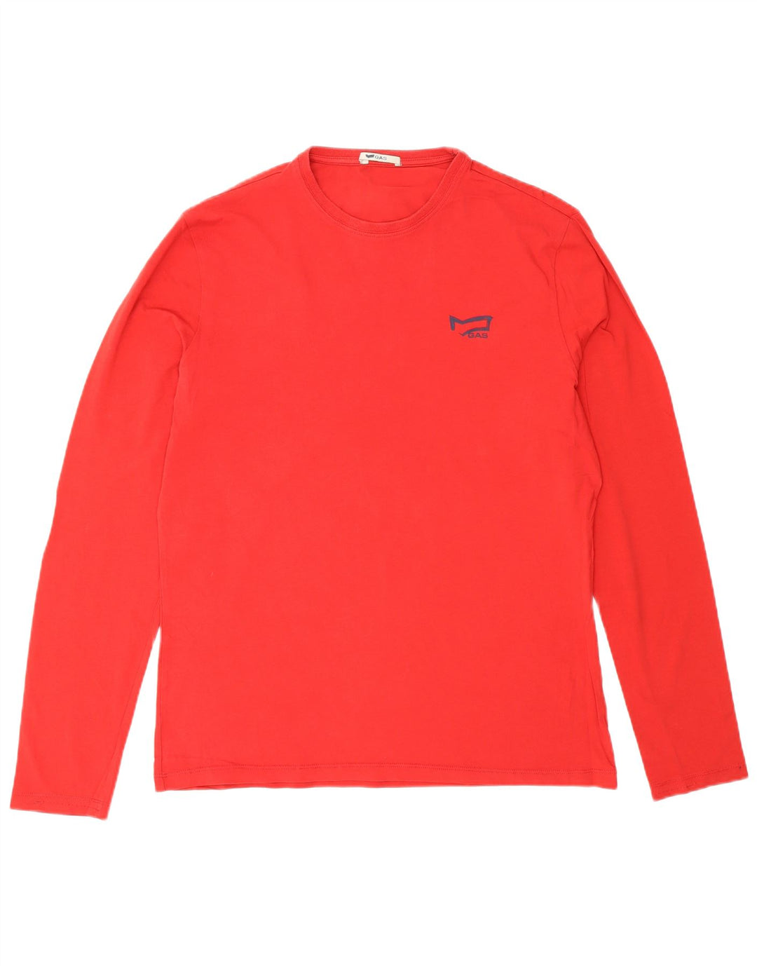 GAS Mens Top Long Sleeve XL Red Cotton
