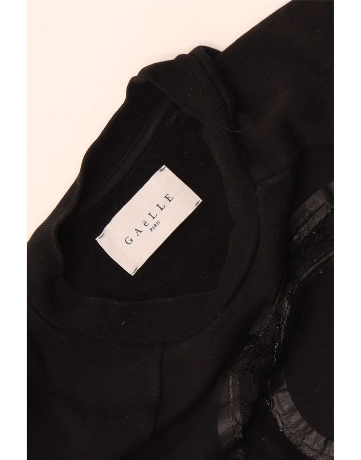 Damska bluza Gaelle Graphic Jumper UK 10 Small Black