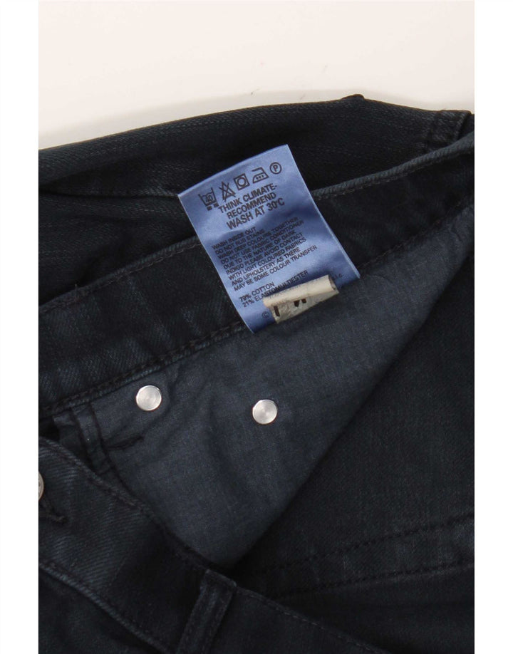 Marks & Spencer Męskie niebieskie dżinsy Harbor Straight W36 L31 Granatowe, bawełniane