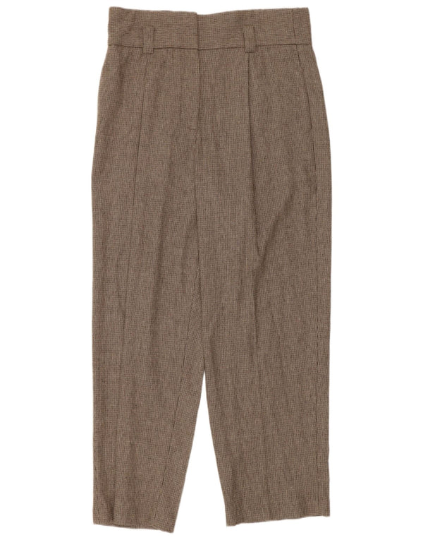 Damskie spodnie codzienne Massimo Dutti z wysokim stanem EU 40 Medium W30 L26 brązowe