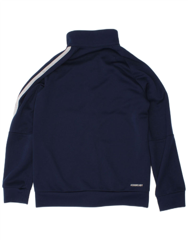 ADIDAS Boys Aeroready Tracksuit Trousers 7-8 Years Navy Blue Polyester