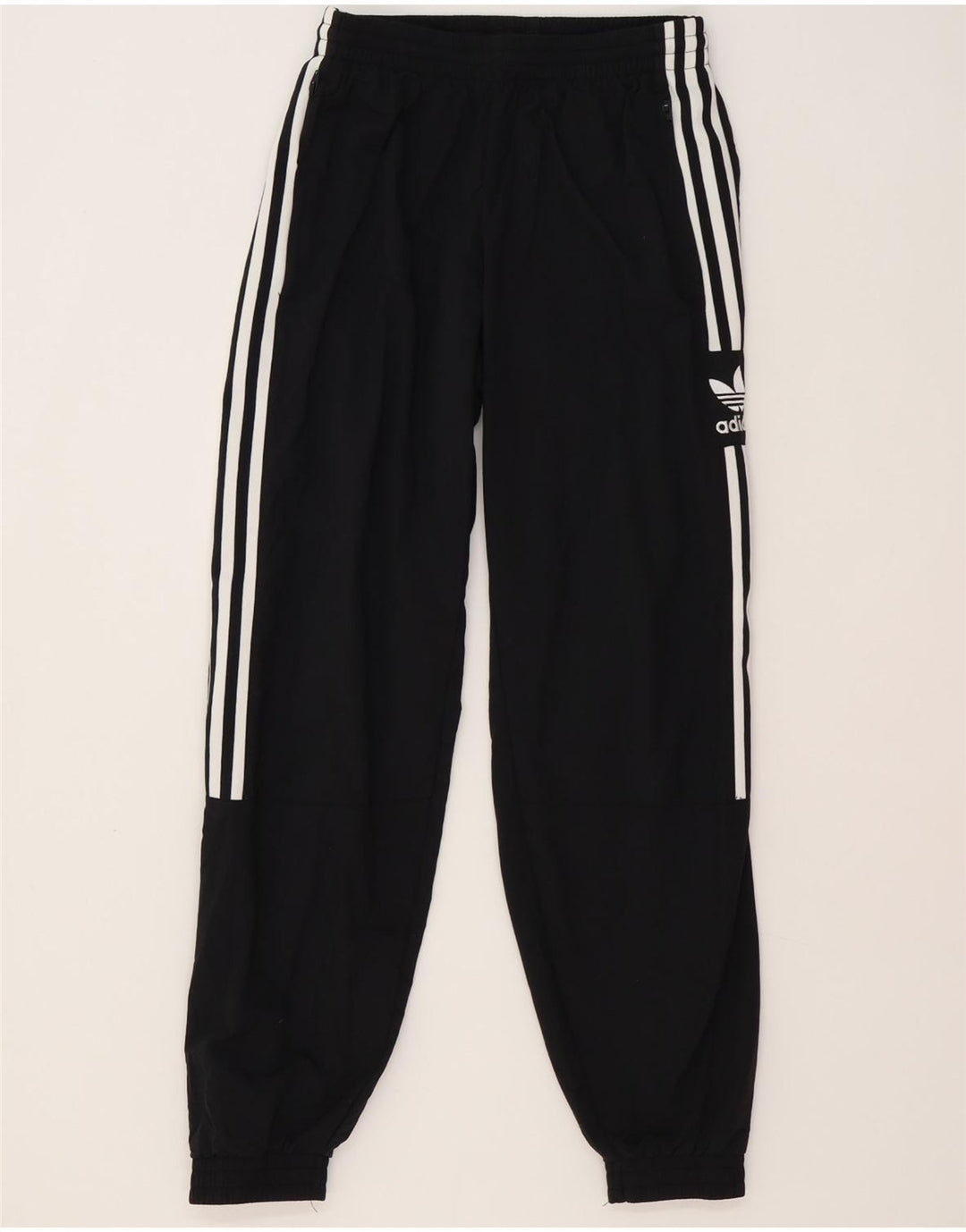 Męskie spodnie dresowe Adidas, małe, czarne, poliestrowe