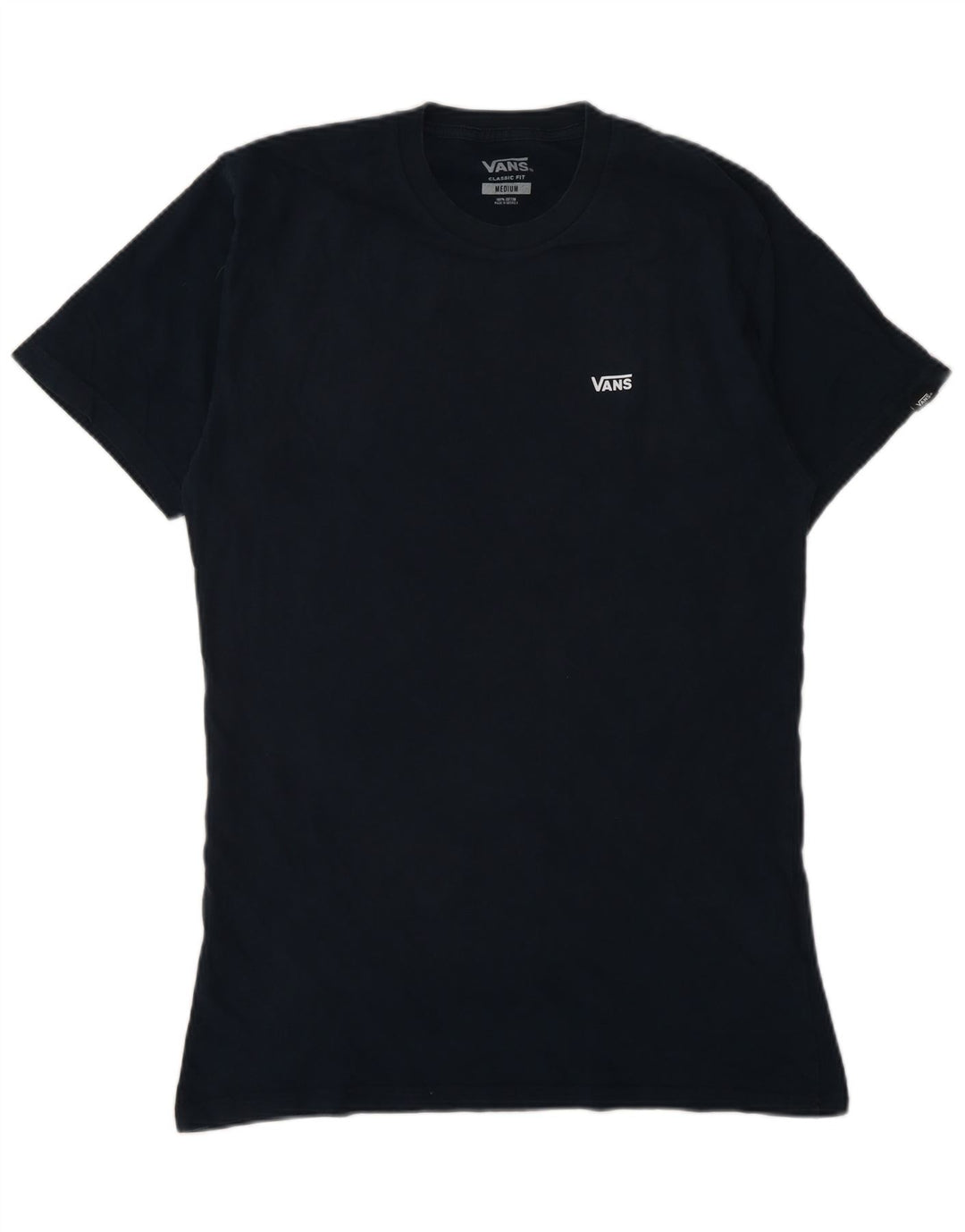 T-shirt męski Vans o klasycznym kroju, średni, granatowy, bawełniany