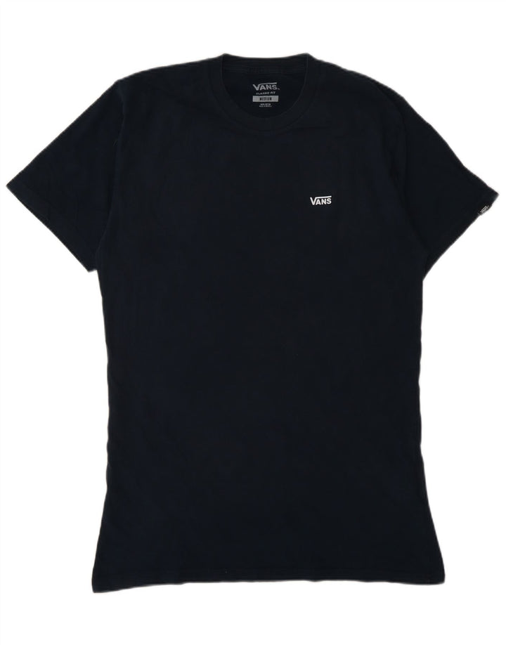 T-shirt męski Vans o klasycznym kroju, średni, granatowy, bawełniany