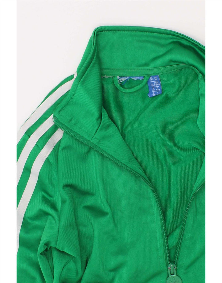 Chłopięca bluza dresowa Adidas z grafiką 7-8 lat Zielony poliester