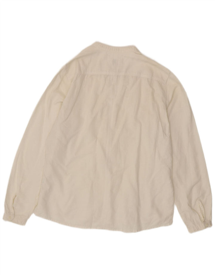 RIFLE Womens Pullover Shirt UK 18 XL Off White Linen