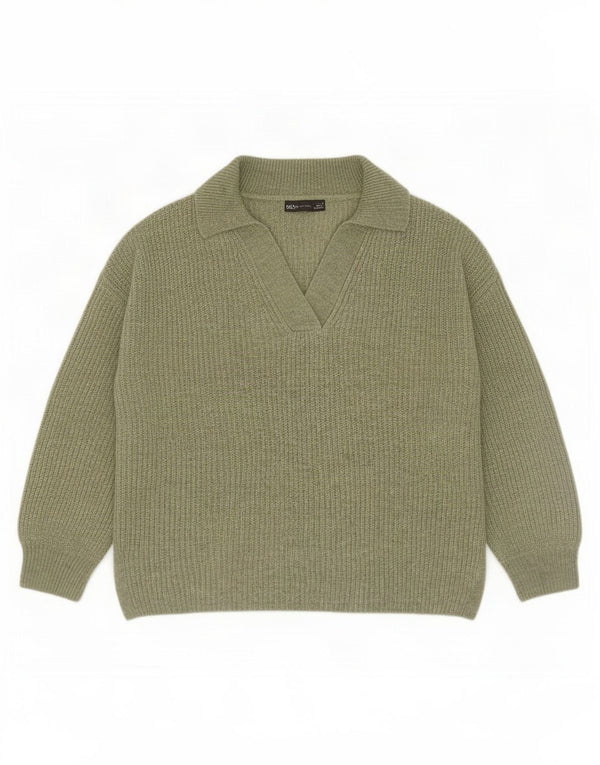 Damski sweter polo Marks & Spencer UK 14, średni zielony